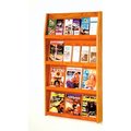 Wooden Mallet 12 Magazine/24 Brochure Wall Display - Medium Oak LD49-24MO